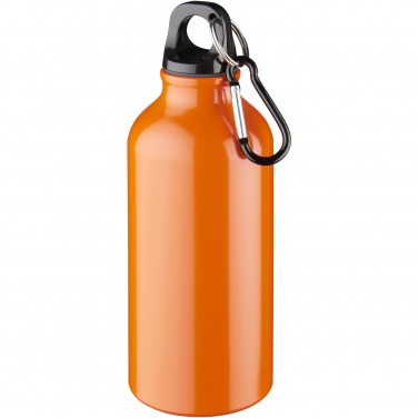 Logotrade werbemittel das Foto: Oregon 400 ml Aluminium Trinkflasche mit Karabinerhaken