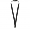 Lago Lanyard mit Sicherheitsverschluss, Durchgehend schwarz