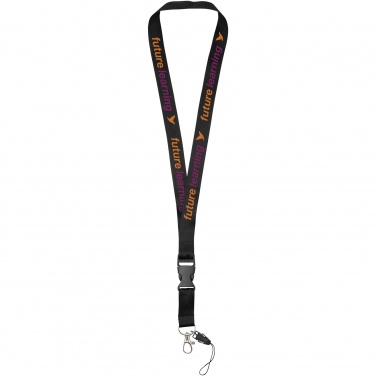 Logotrade Geschäftsgeschenke das Foto: Sagan Lanyard mit abnehmbarer Schnalle und Handyband