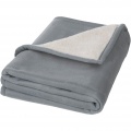 Springwood Decke aus weichem Fleece und Sherpa-Plaid, Grau / Cremeweiß