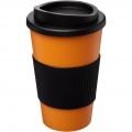 Americano® 350 ml Isolierbecher mit Schutzring, Orange / Tiefschwarz