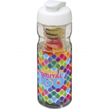 Logotrade Firmengeschenke das Foto: H2O Active® Base 650 ml Sportflasche mit Klappdeckel und Infusor