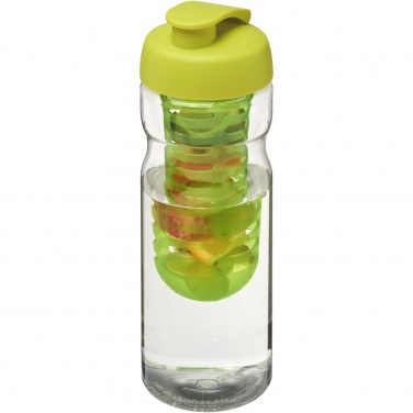 Logotrade Firmengeschenke das Foto: H2O Active® Base 650 ml Sportflasche mit Klappdeckel und Infusor