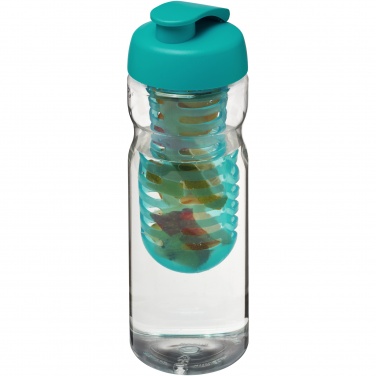 Logotrade Werbegeschenke das Foto: H2O Active® Base 650 ml Sportflasche mit Klappdeckel und Infusor