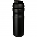 Baseline® Plus 650 ml Sportflasche mit Klappdeckel, Durchgehend schwarz