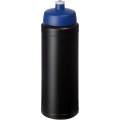 Baseline® Plus grip 750 ml Sportflasche mit Sportdeckel, Einfarbig schwarz / blau