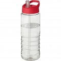 H2O Active® Treble 750 ml Sportflasche mit Ausgussdeckel, Transparent / Rot