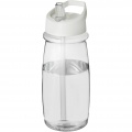 H2O Active® Pulse 600 ml Sportflasche mit Ausgussdeckel, Transparent / Weiß