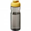 H2O Active® Eco Base 650 ml Sportflasche mit Klappdeckel, Anthrazit / Gelb