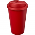 Americano® Eco 350 ml recycelter Becher mit auslaufsicherem Deckel, Rot