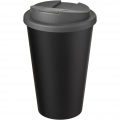 Americano® Eco 350 ml recycelter Becher mit auslaufsicherem Deckel, Grau / Tiefschwarz