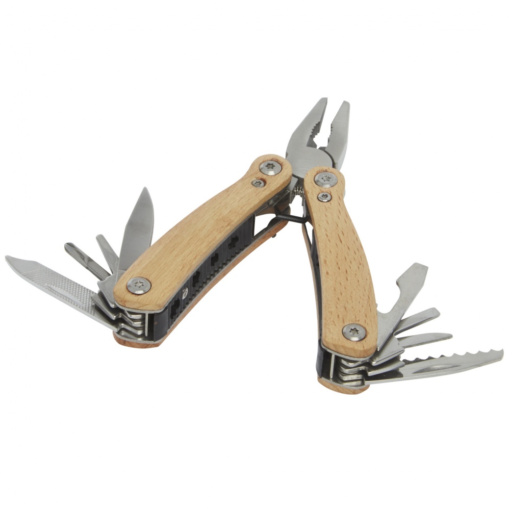 Logotrade werbemittel das Foto: Anderson Mittelgroßes Multitool aus Holz mit 12 Funktionen