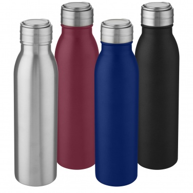 Logotrade Werbeartikel das Foto: Harper 700 ml Sportflasche aus Edelstahl mit Metallschlaufe