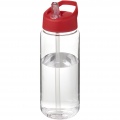 H2O Active® Octave Tritan™ 600 ml Sportflasche mit Ausgussdeckel, Transparent klar / Rot