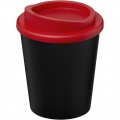 Americano® Espresso Eco 250 ml recycelter Isolierbecher, Durchgehend schwarz / rot