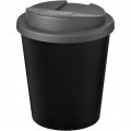 Americano® Espresso Eco 250 ml recycelter Isolierbecher mit auslaufsicherem Deckel, Einfarbig schwarz / grau