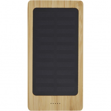 Logotrade Werbeartikel das Foto: Alata 8000 mAh Bambus Solar-Powerbank