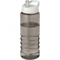 H2O Active® Eco Treble 750 ml Sportflasche mit Stülpdeckel , Anthrazit / Weiß