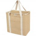 Juta 300 g/m² Jute Kühltragetasche 19 L, Natur / Weiß