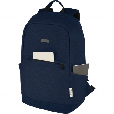 Logotrade Logogeschenke das Foto: Joey 15,6 Zoll Anti-Diebstahl Laptop Rucksack 18 L aus GRS-recyceltem Canvas