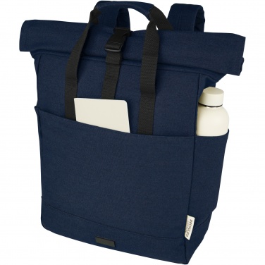 Logotrade Logogeschenke das Foto: Joey 15" GRS Rolltop Laptoprucksack aus recyceltem Canvas 15 L