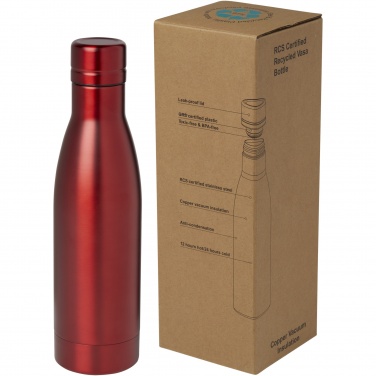 Logotrade Geschäftsgeschenke das Foto: Vasa RCS-zertifizierte Kupfer-Vakuum Isolierflasche aus recyceltem Edelstahl, 500 ml