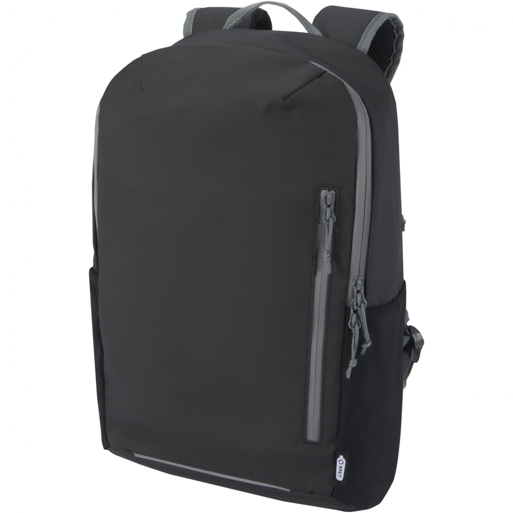 Logotrade Werbeartikel das Foto: Aqua wasserabweisender 15" Laptop-Rucksack aus GRS Recyclingmaterial 21 L