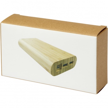 Logotrade Firmengeschenke das Foto: Tulda 20.000 mAh Powerbank aus Bambus