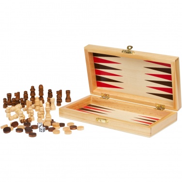 Logotrade werbemittel das Foto: Mugo 3-in-1 Spieleset aus Holz