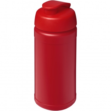 Logotrade Firmengeschenke das Foto: Baseline 500 ml recycelte Sportflasche mit Klappdeckel