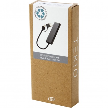 Logotrade werbemittel das Foto: Rise USB 2.0 Hub aus recyceltem RCS Aluminium