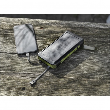 Logotrade Werbegeschenke das Foto: Soldy 10.000 mAh Solardynamo-Powerbank aus recyceltem GRS Kunststoff 