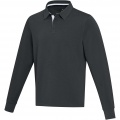 Clyde Rugby Polo Sweatshirt Unisex , Durchgehend schwarz