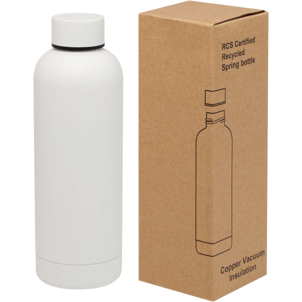 Logotrade Geschäftsgeschenke das Foto: Spring 500 ml RCS-zertifizierte Kupfer-Vakuum Isolierflasche aus recyceltem Edelstahl