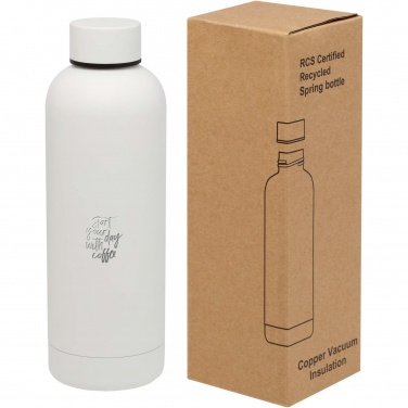 Logotrade Werbegeschenke das Foto: Spring 500 ml RCS-zertifizierte Kupfer-Vakuum Isolierflasche aus recyceltem Edelstahl