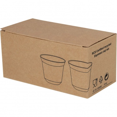 Logotrade Geschäftsgeschenke das Foto: Duo 80 ml RCS-zertifiziertes Espressotassen Set aus Edelstahl 