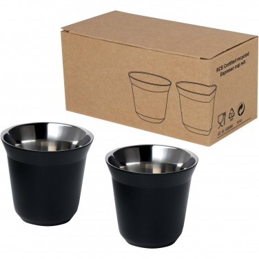 Logotrade Werbeartikel das Foto: Duo 80 ml RCS-zertifiziertes Espressotassen Set aus Edelstahl 