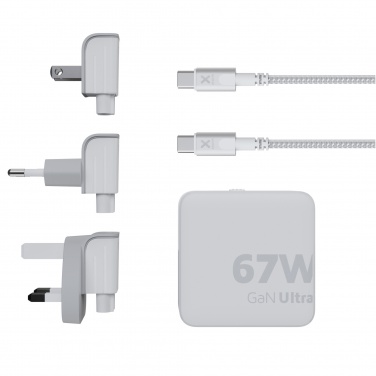 Logotrade Logogeschenke das Foto: Xtorm XVC2067 GaN Ultra 67 W Reiseladegerät mit 100 W USB-C PD-Kabel