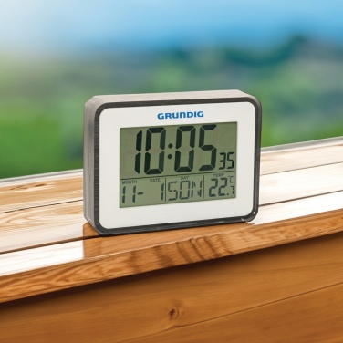 Logotrade werbemittel das Foto: Grundig Thermometer, Wecker und Kalender