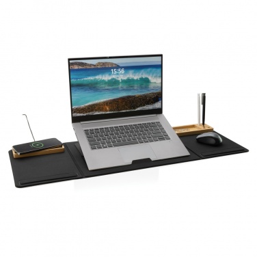 Logotrade Firmengeschenke das Foto: Impact AWARE RPET faltbare Desk-Organizer mit Laptop-Ständer