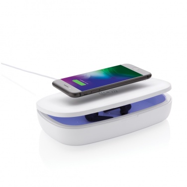 Logotrade werbemittel das Foto: UV-C Sterilisations-Box mit 5W Wireless Charger