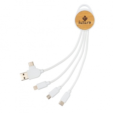 Logotrade werbemittel das Foto: rundes Ontario 6-in-1 Kabel aus RCS recyceltem Kunststoff