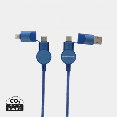 Logotrade Firmengeschenke das Foto: Oakland RCS rKunststoff 1,2m 6-in-1 Fast-Charging 45W Kabel