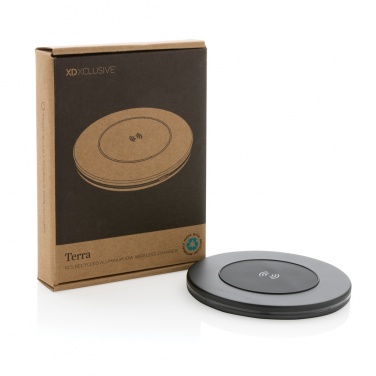 Logotrade Geschäftsgeschenke das Foto: Terra 10W Wireless Charger aus RCS recyceltem Aluminium