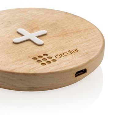 Logotrade Firmengeschenke das Foto: 5W Wirless-Charger aus Holz