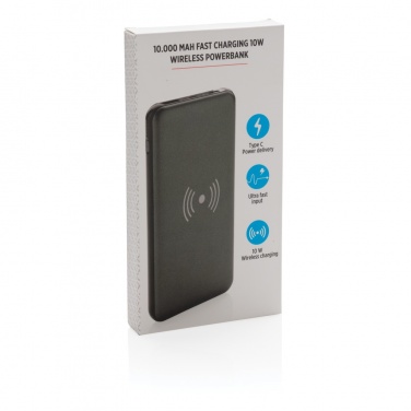 Logotrade Geschäftsgeschenke das Foto: 10.000 mAh FastCharging 10W Wireless Powerbank mit PD