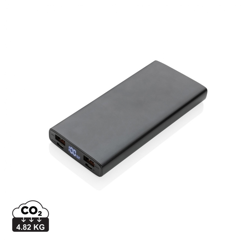 Logotrade Geschäftsgeschenke das Foto: 18W PD Powerbank mit 10.000 mAh aus Aluminium