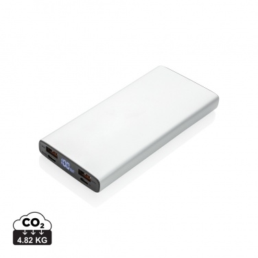 Logotrade Logogeschenke das Foto: 18W PD Powerbank mit 10.000 mAh aus Aluminium