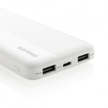 Logotrade Logogeschenke das Foto: Philips 10.000 mAh Slim Powerbank