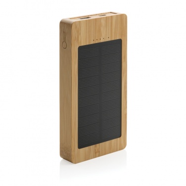 Logotrade Werbeartikel das Foto: Sunwick 10.000mah Bambus Solar Powerbank